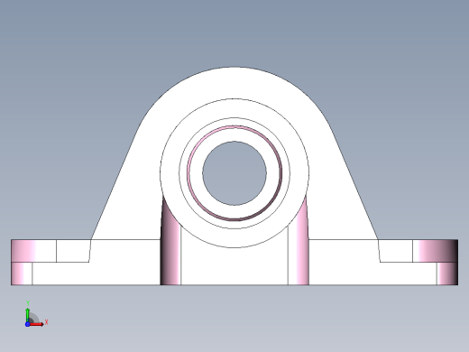 轴承座User Library-Bearing O_75, Pillow Block前视缩略图