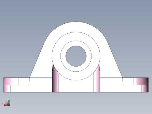 轴承座User Library-Bearing O_75, Pillow Block后视缩略图