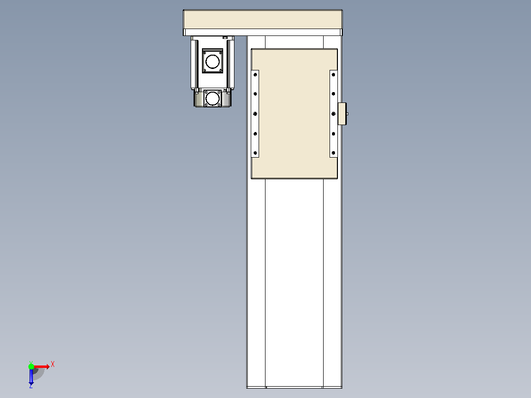 滚珠丝杠直线轴带导轨全封闭TPA-HCR-220D-3210C-L450-MR-C-P1K-N3俯视图