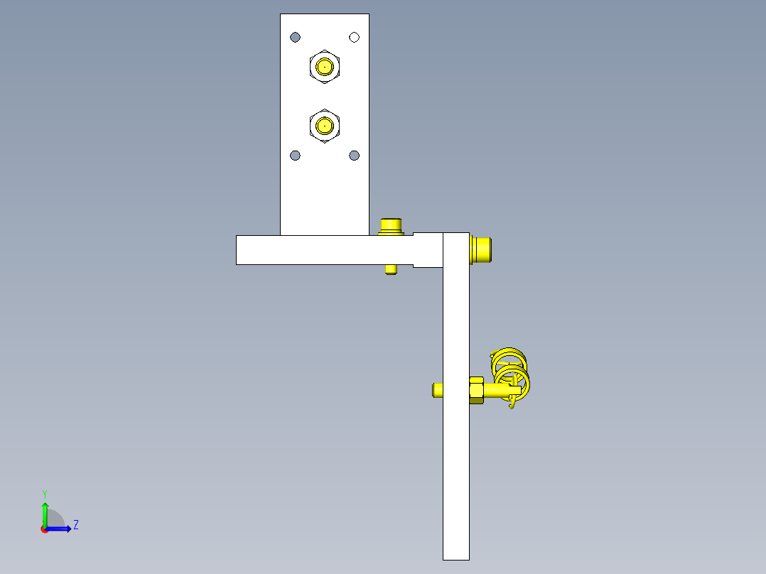 指定位置释放机构左视图