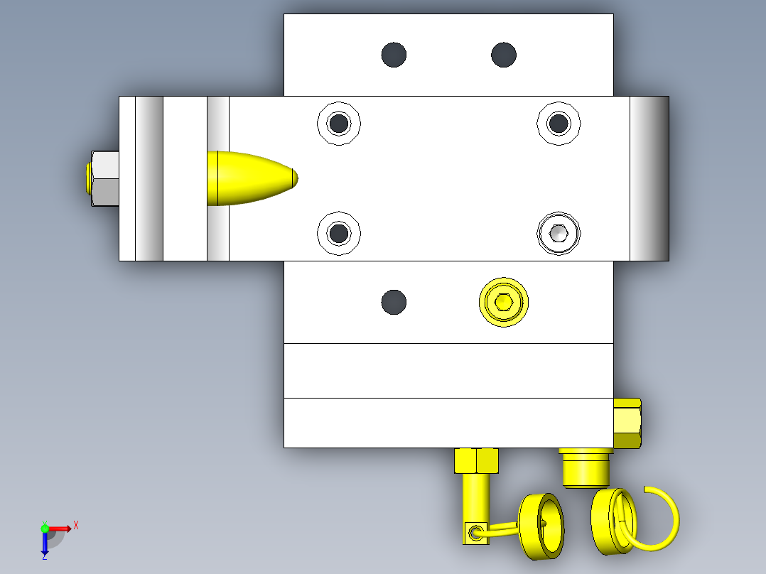 指定位置释放机构俯视图
