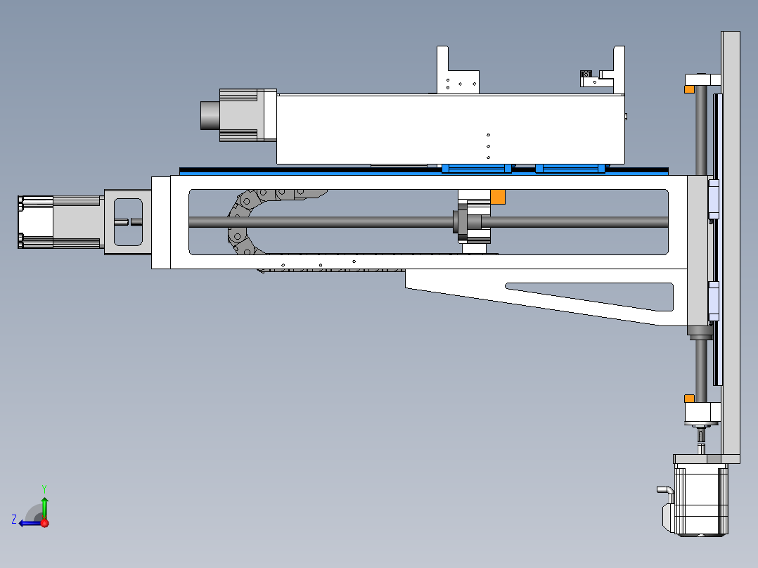 垂直上料机构sw19可编辑右视图