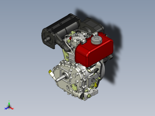 洋马L48柴油机3D模型