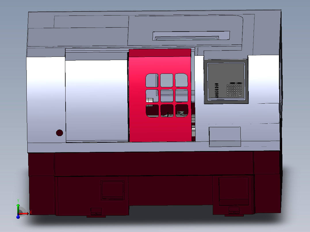 数控车床外壳 机械设备机械素材3D图纸自动化设备三维模型