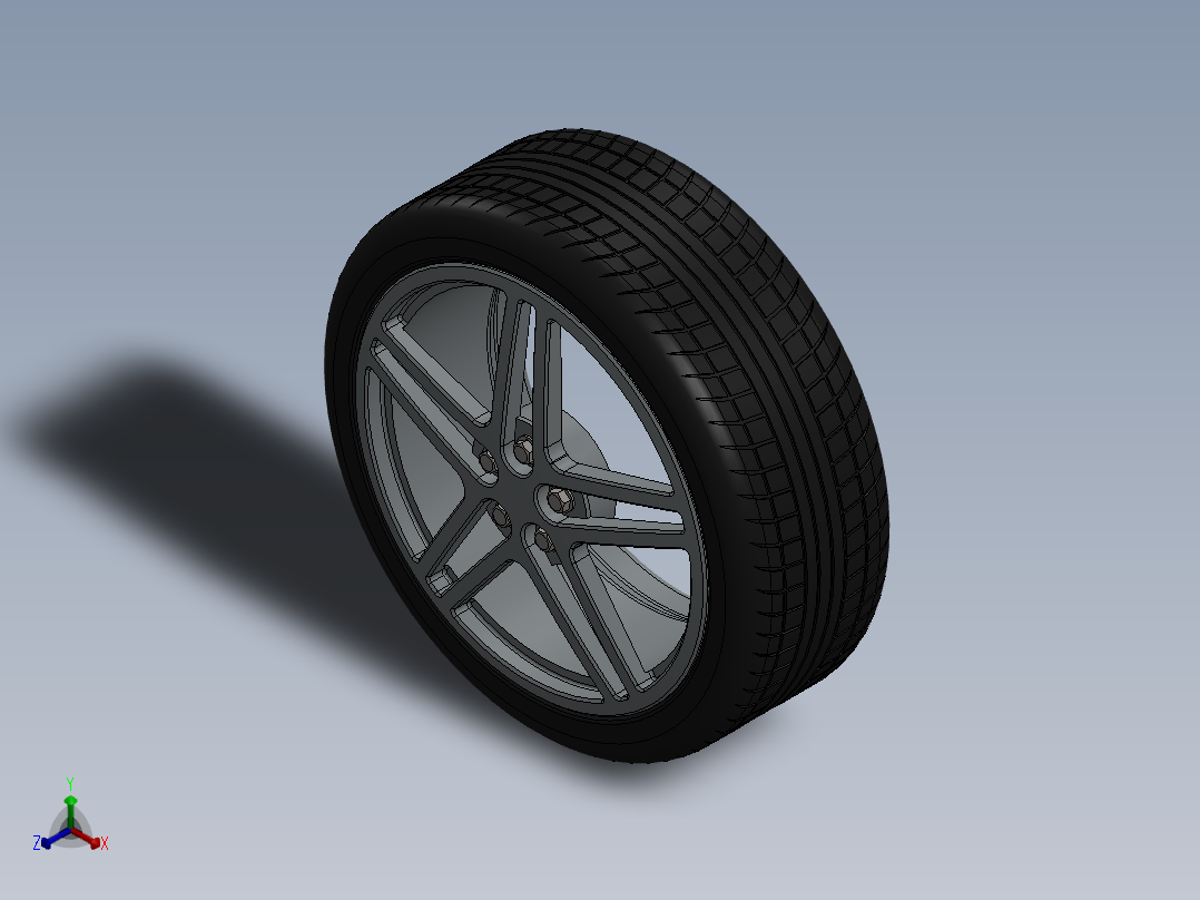 车轮SW2016正等轴测图