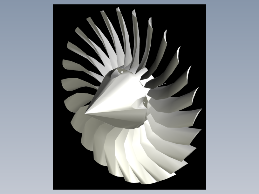 涡扇发动机3D模型