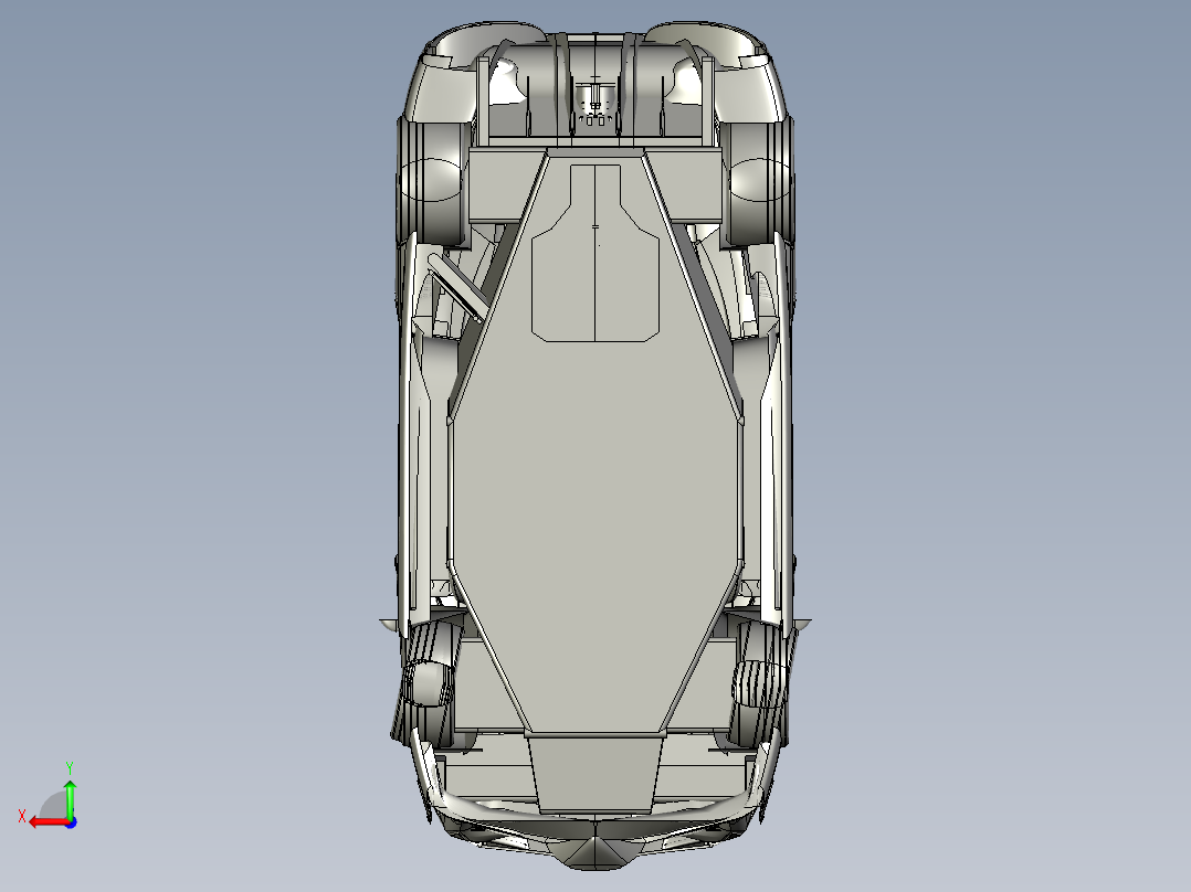 豪华跑车3D图纸(Rhino设计)后视图