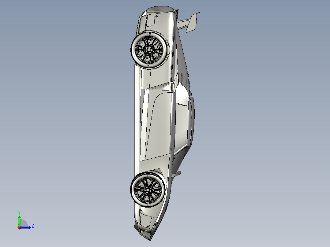 豪华跑车3D图纸(Rhino设计)左视图