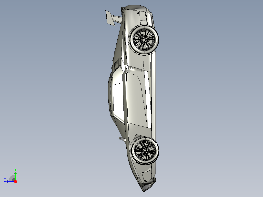 豪华跑车3D图纸(Rhino设计)右视图