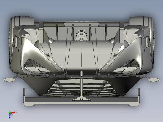 豪华跑车3D图纸(Rhino设计)俯视缩略图