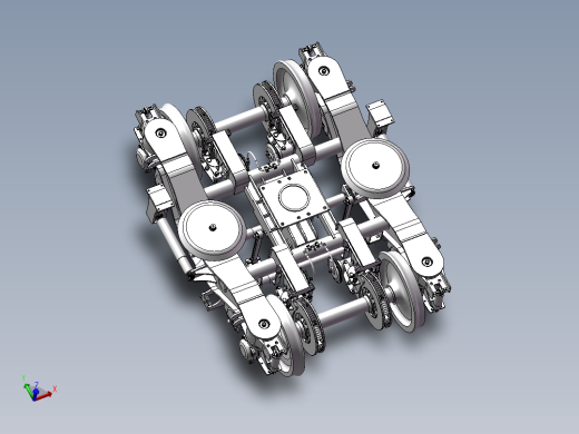 火车转向架3D图纸动力火车转向器3d模型高速动力转向架3d模型