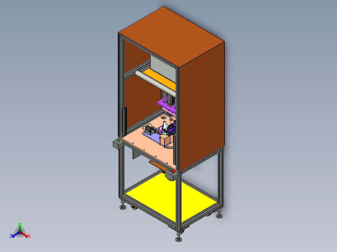 lfc铆接折叠力测试设备正等轴测图