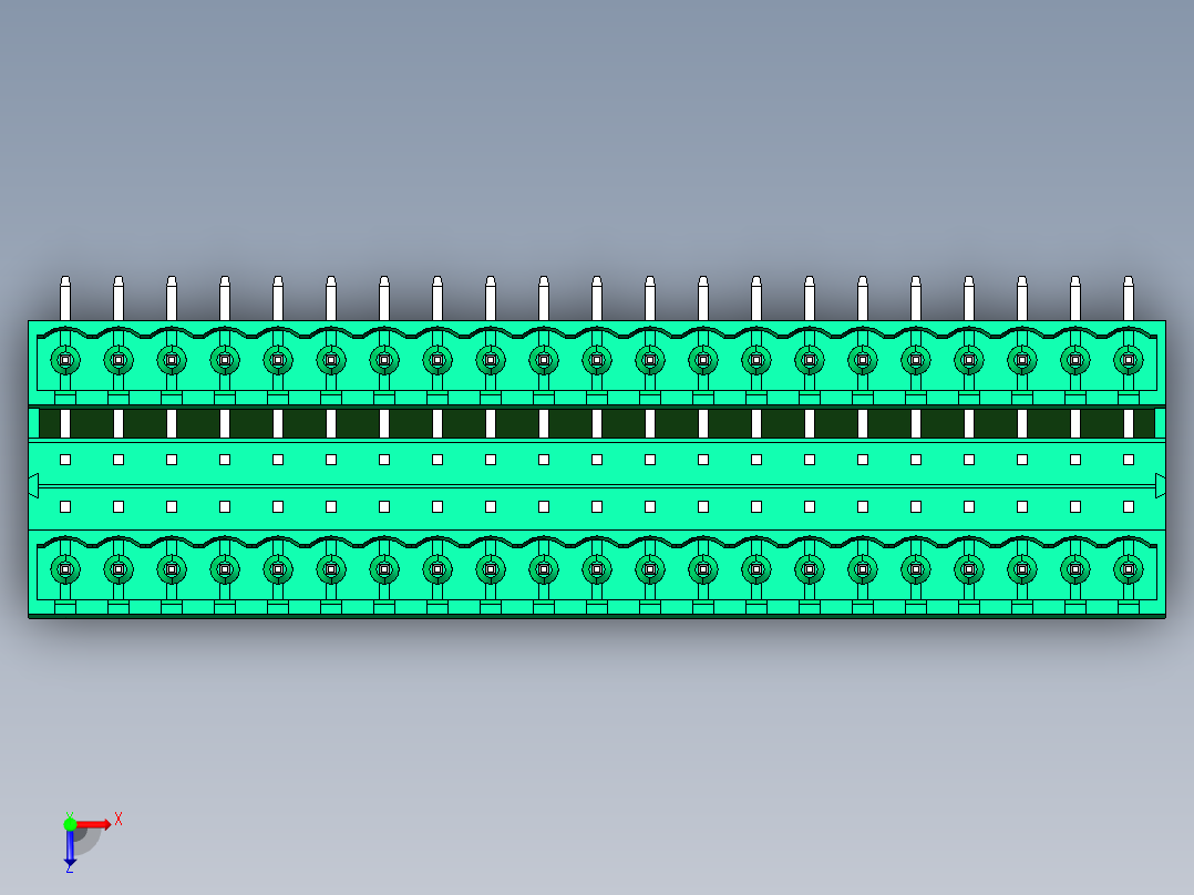 DEGSON 2EDG 系列 5.08mm 可插拔接线端子组-2EDGRH-5.08-42P-14-00AH俯视图