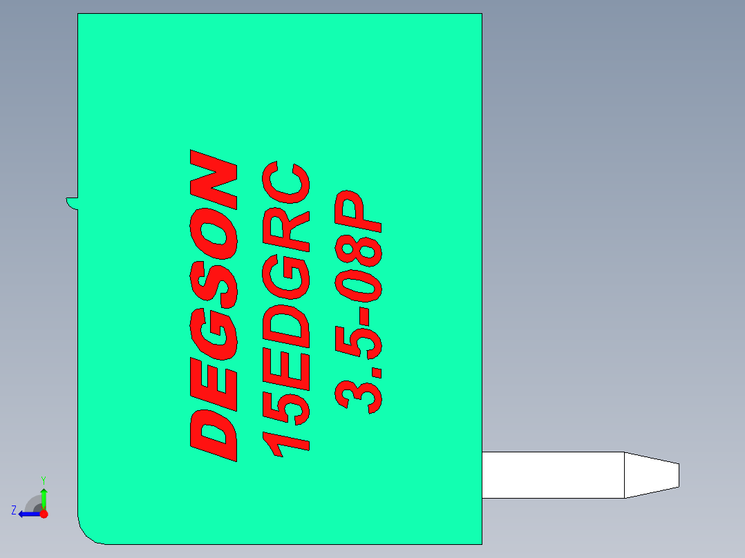 DEGSON 15EDG 系列 3.5mm 插拔式接线端子 FullPack-15EDGRC-3.5-08P-14-00AH右视图