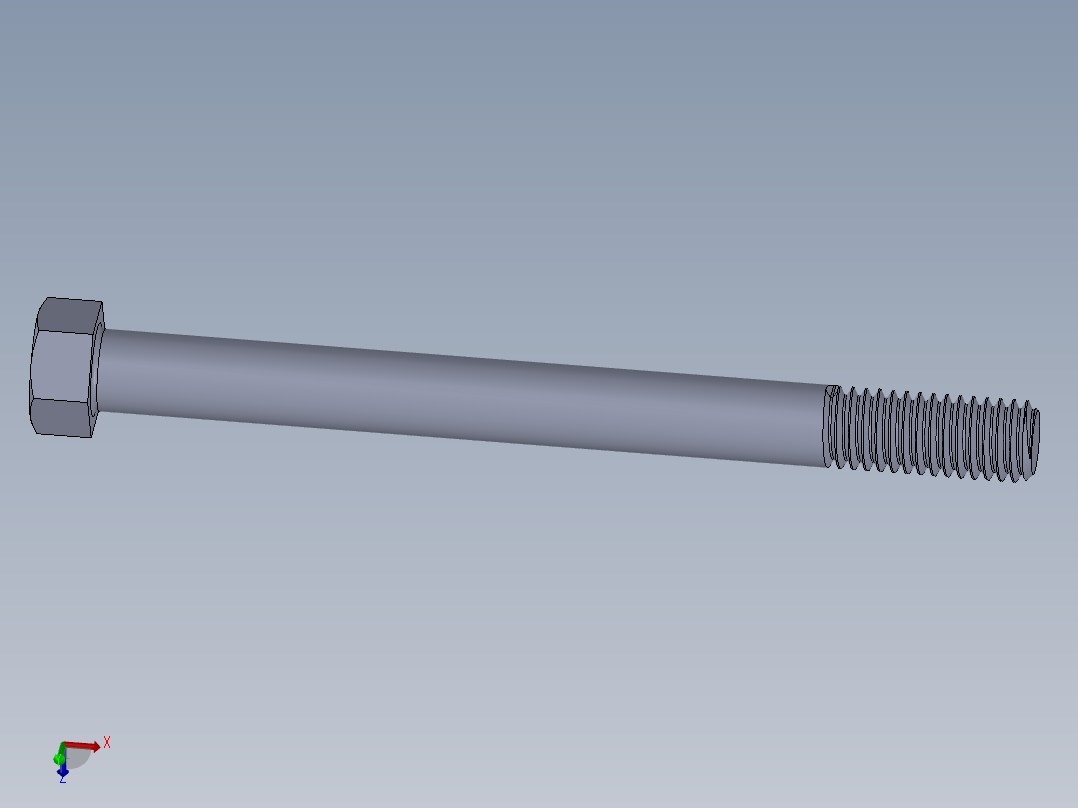 UNC 六角螺栓-Hex Bolt 0.4375-14 x 5.SLDPRT