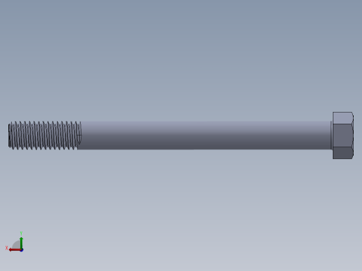 UNC 六角螺栓-Hex Bolt 0.4375-14 x 5.SLDPRT后视缩略图