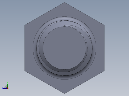 UNC 六角螺栓-Hex Bolt 0.4375-14 x 5.SLDPRT右视缩略图