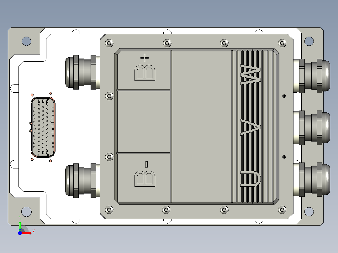 新能源汉腾幸福ES01纯电动车控制器前视图