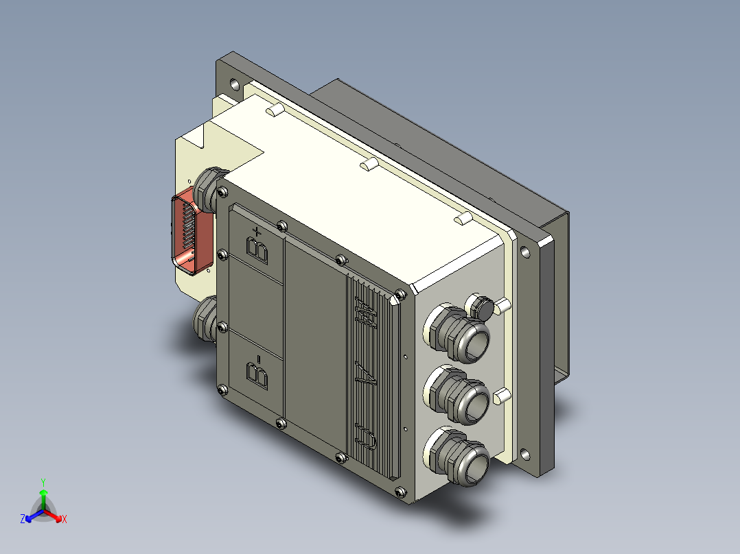 新能源汉腾幸福ES01纯电动车控制器正等轴测图