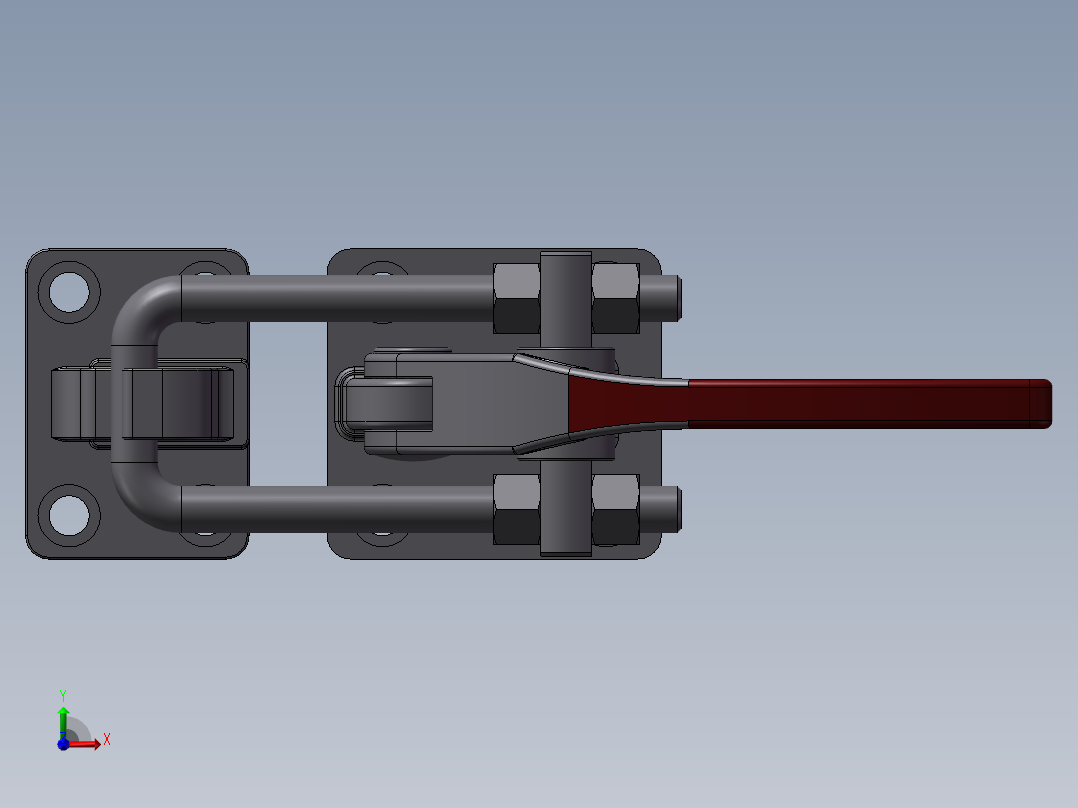 快速夹钳-门栓型(CT-J-40380前视图