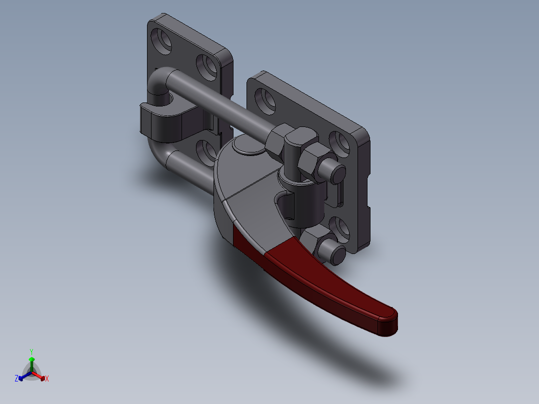 快速夹钳-门栓型(CT-J-40380正等轴测图