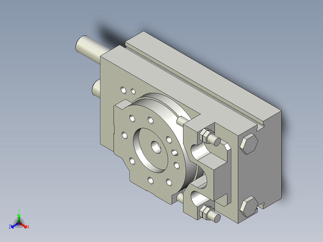旋转气爪PRC22ST-90正等轴测图