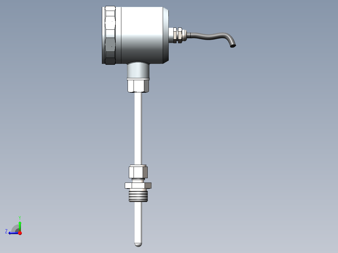 数显温度传感器右视图