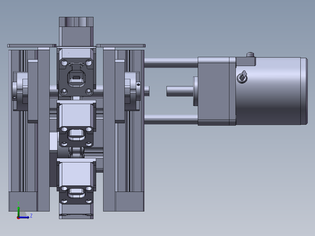 链式输送机结构左视图