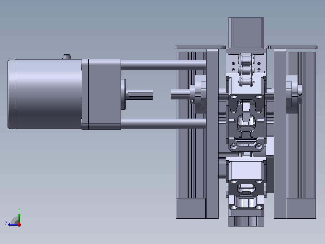 链式输送机结构右视图
