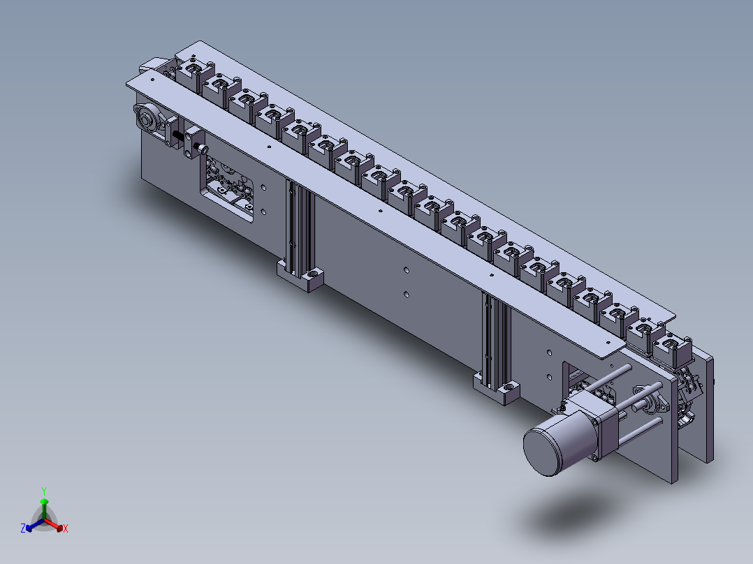 链式输送机结构正等轴测图