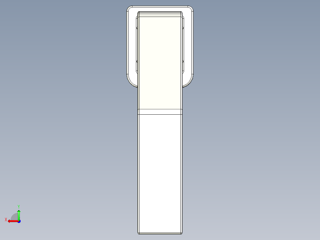 取手(鋁合金)(A)AS-3D多系列多零件图纸模型后视图