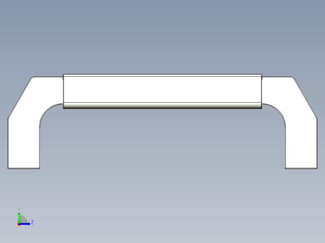 取手(鋁合金)(A)AS-3D多系列多零件图纸模型左视图