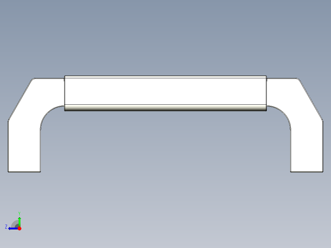 取手(鋁合金)(A)AS-3D多系列多零件图纸模型右视图