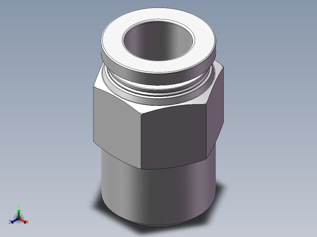 螺纹直通APC10-03（3分10厘）主视图