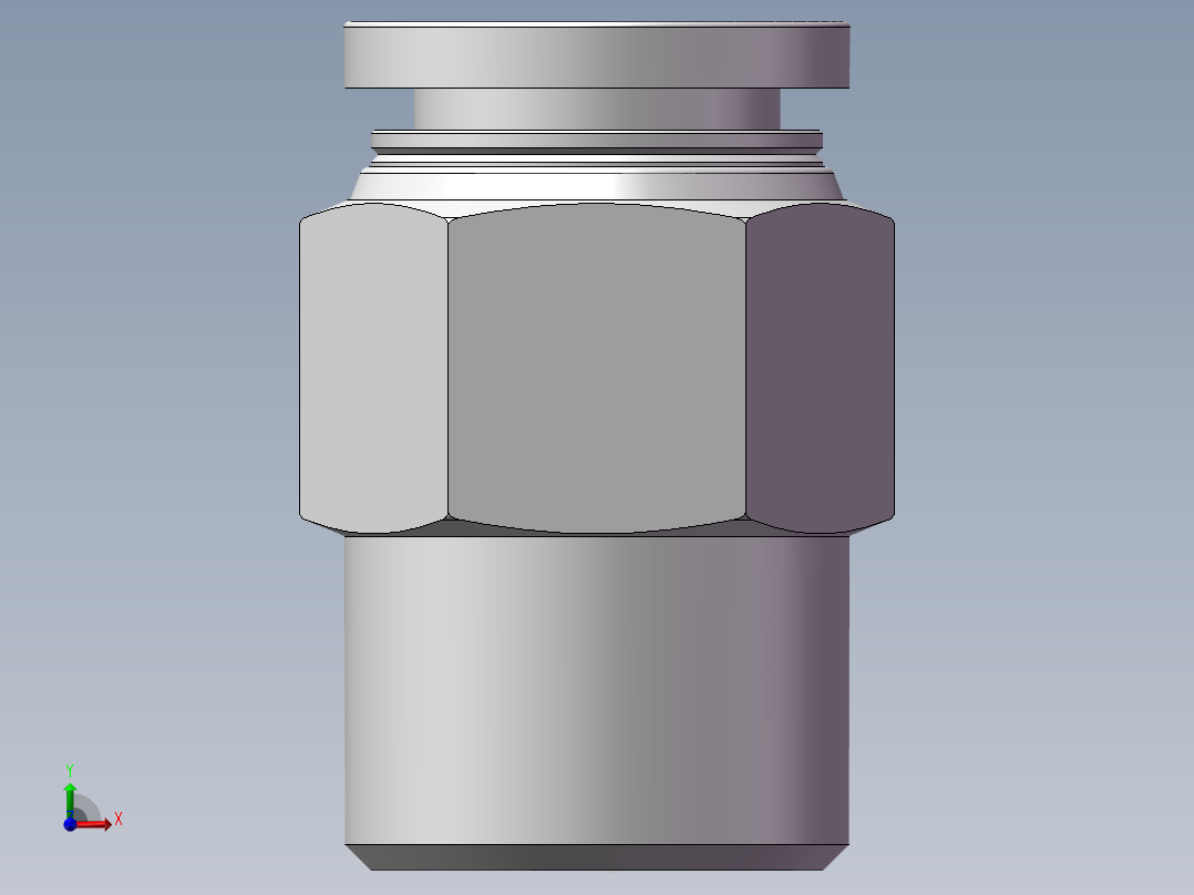 螺纹直通APC10-03（3分10厘）前视图