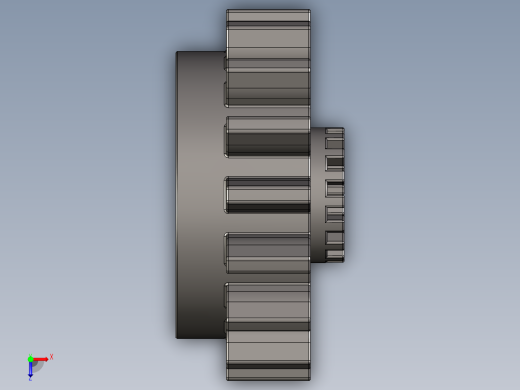 6542 Dark Stone Technic Gear 16 Tooth with Clutch.STEP俯视缩略图