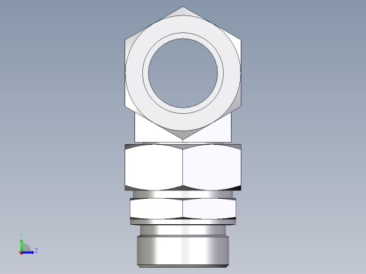 卡套式工业通用硬管接头EO_Assembled_adjustable_standpipe_branch_tee_EVT42LR71左视缩略图