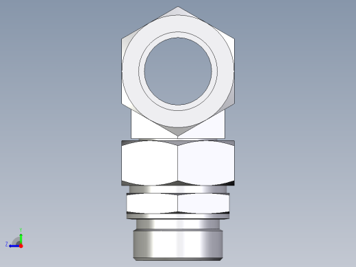 卡套式工业通用硬管接头EO_Assembled_adjustable_standpipe_branch_tee_EVT42LR71右视缩略图