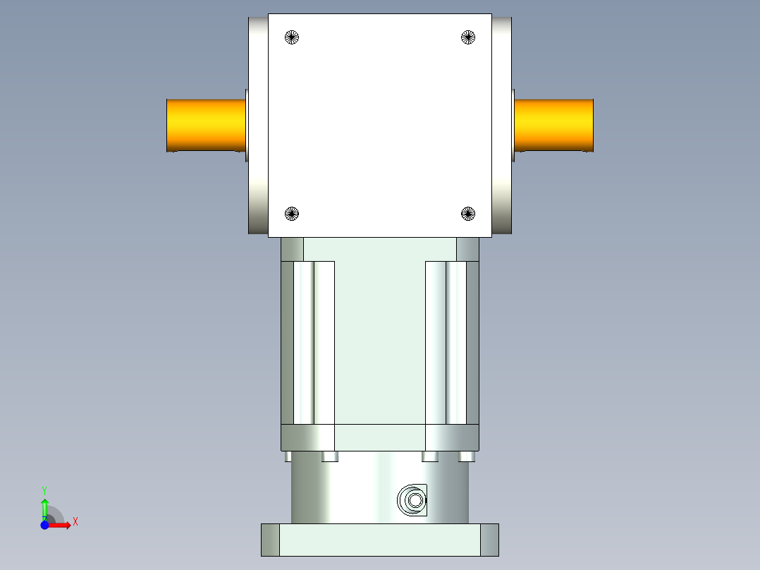 换向器PW170双轴 PLX142-L2 35-114.3-200-M12-10B.stp前视图