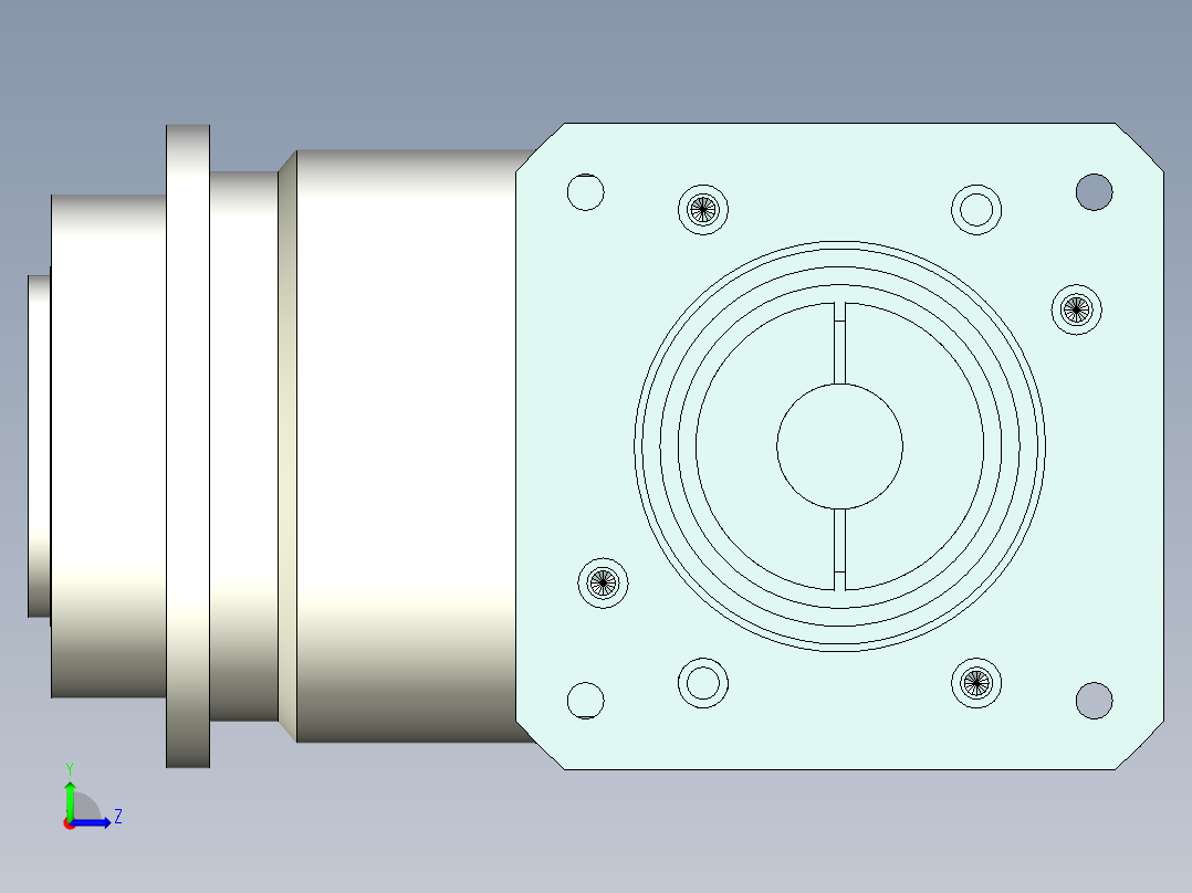 直齿ZPLH160-L2 35-114.3-200-M12.stp左视图
