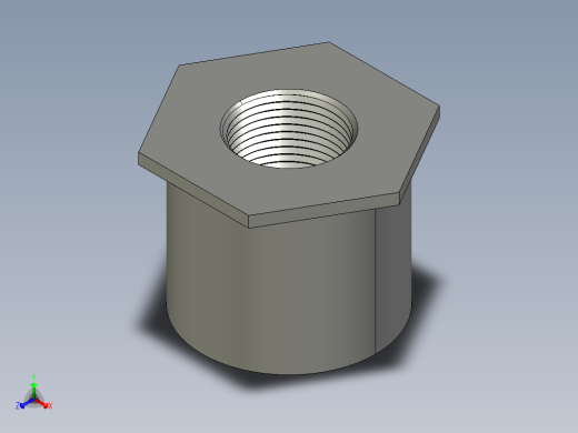 船舶管路系统SeaCor_ReducerBushing_FPTxSPIG_37J138210_1.5in x 0.75in正等轴测缩略图