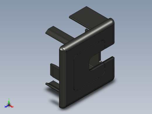 型材-BR CABLE DUCT CAP 45X45 3842535676正等轴测缩略图