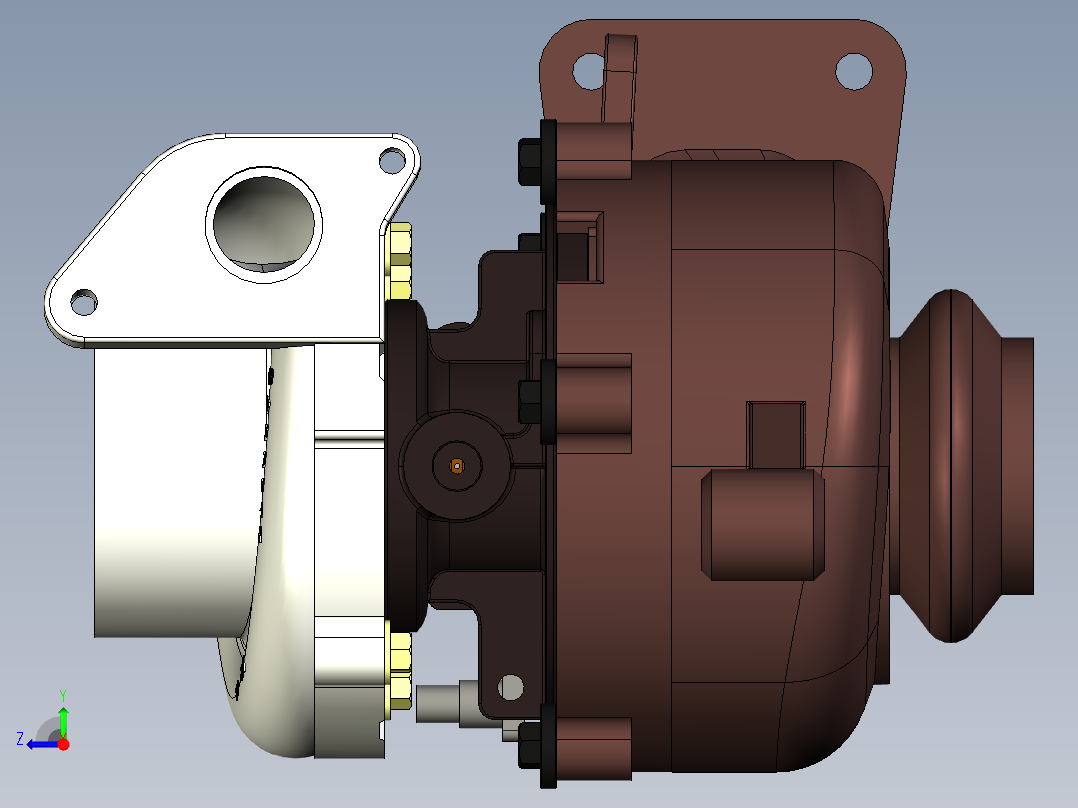 增压器 (9)右视图