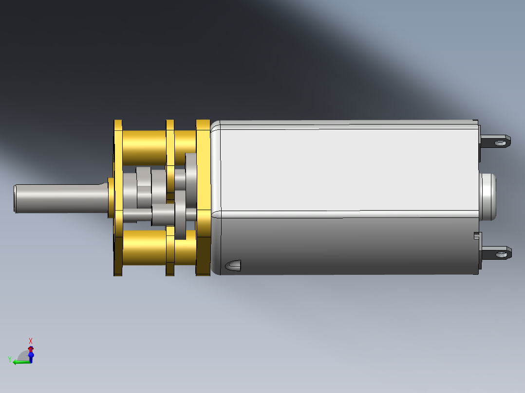 10RPM 6V 60mA 3mm轴迷你DC齿轮变速箱电机主视图