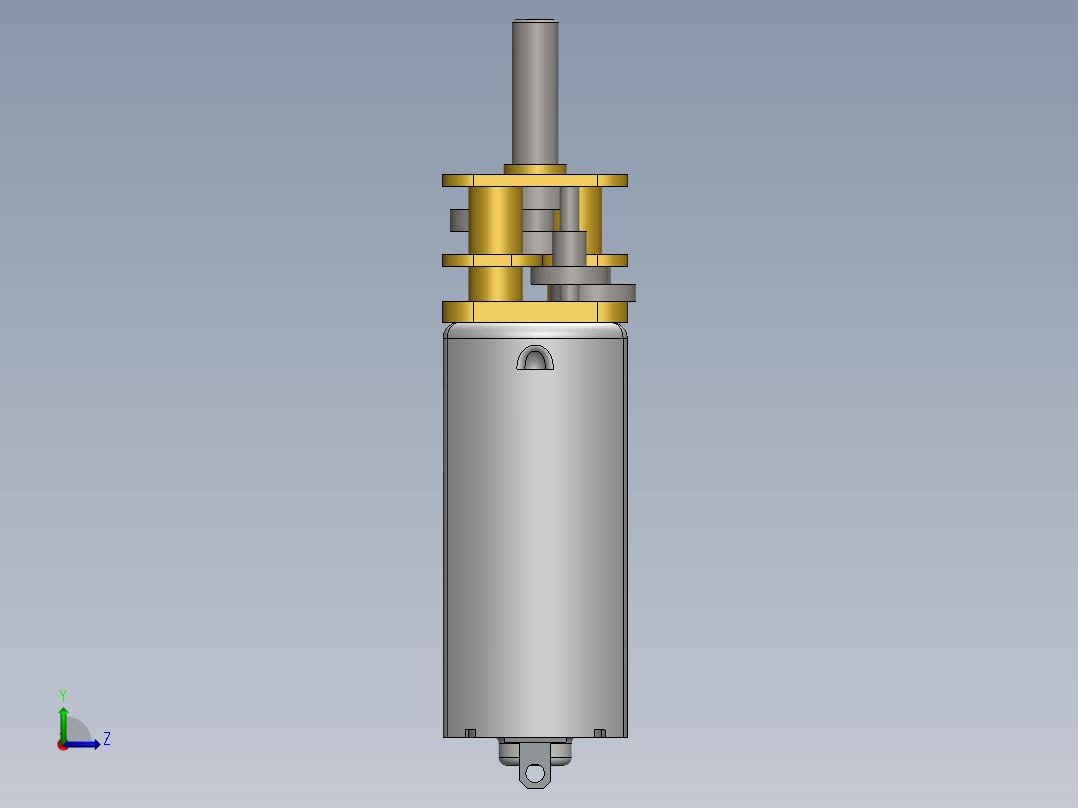 10RPM 6V 60mA 3mm轴迷你DC齿轮变速箱电机左视图