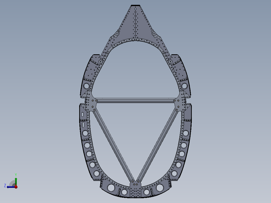 机身框飞行员后面的框右视图