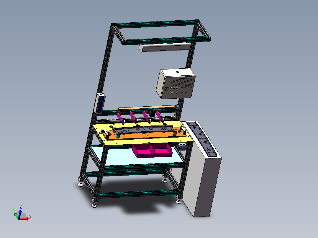 天窗装配线-OFFLINE(中横梁预装工位)sw16可编辑+工程图