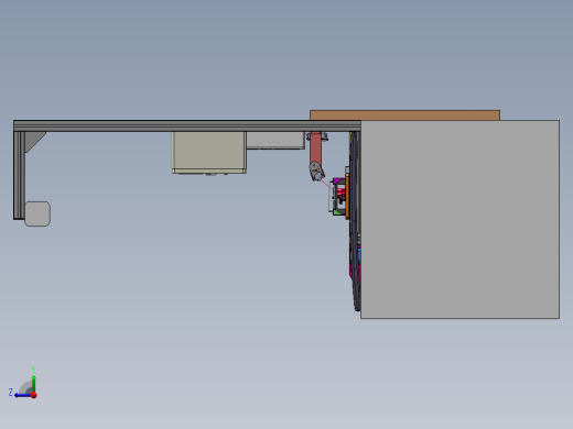 天窗装配线-OFFLINE(中横梁预装工位)sw16可编辑+工程图右视缩略图