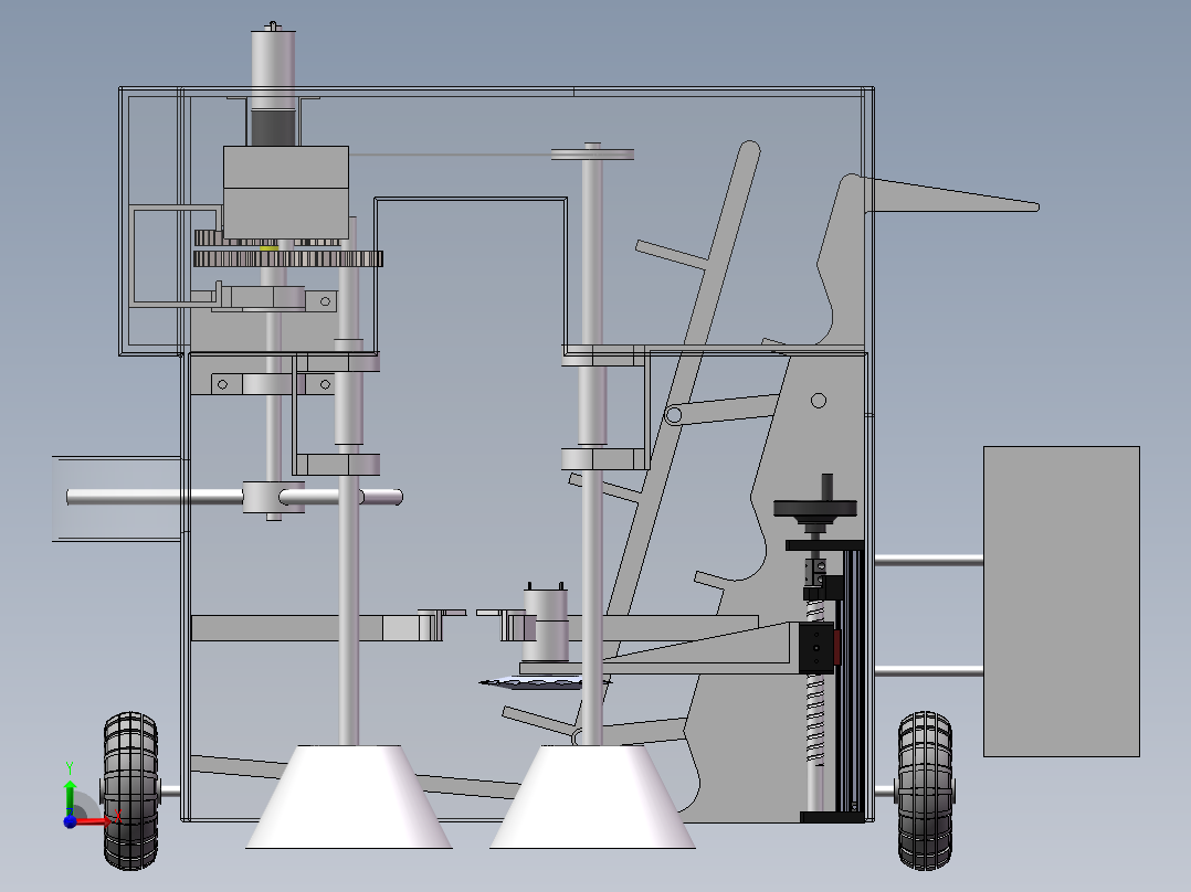 莴笋收割机前视图