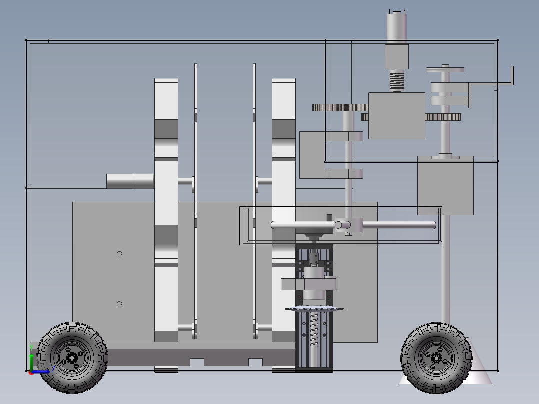莴笋收割机左视图